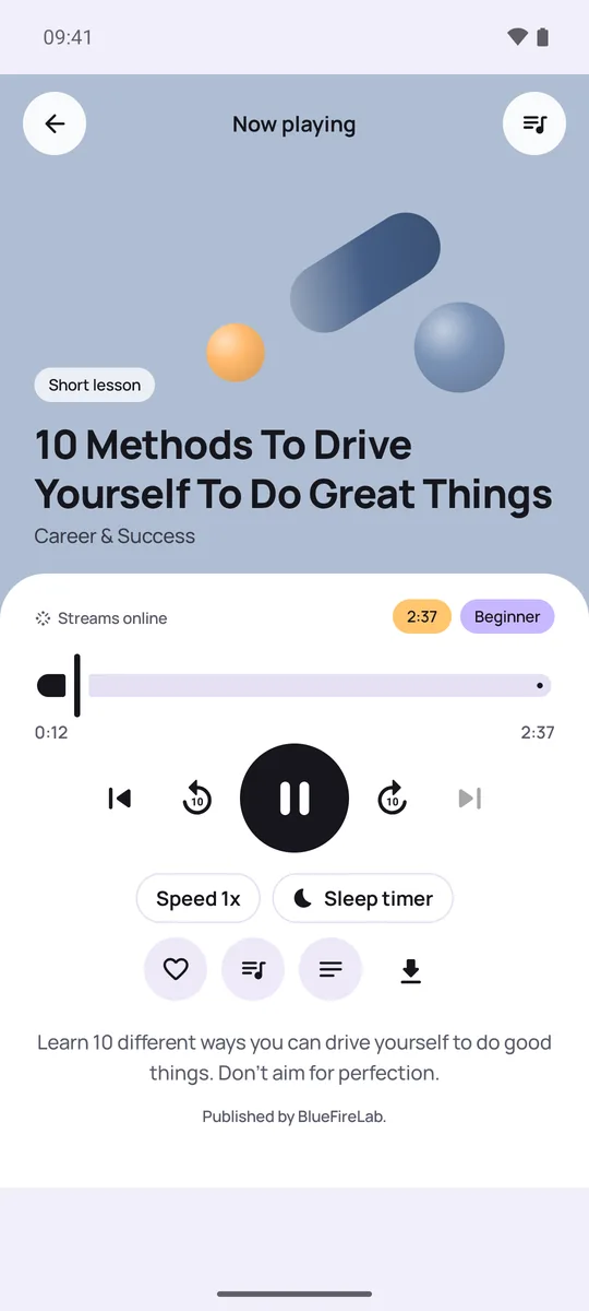 Audio lesson player